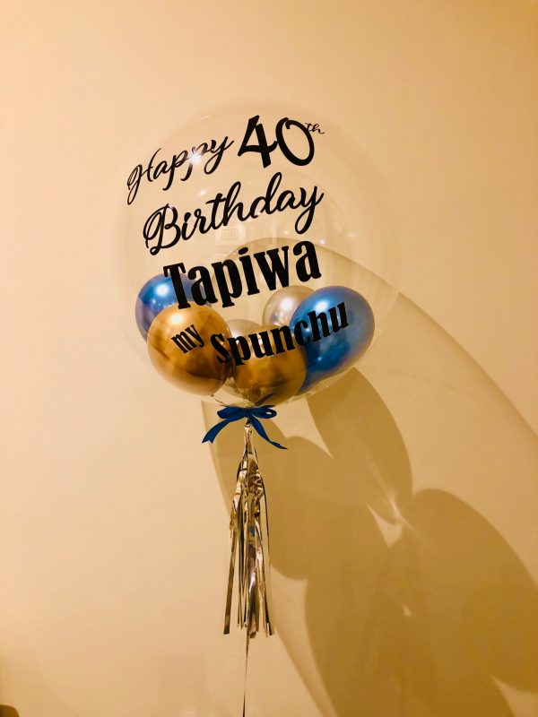 Bubble with Mini Chrome Balloons