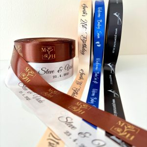 Personalised Satin Ribbons - Metallic Print